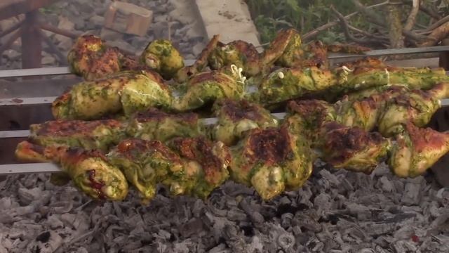 Шашлык "Пьяная курица" и Сосиска масиска.