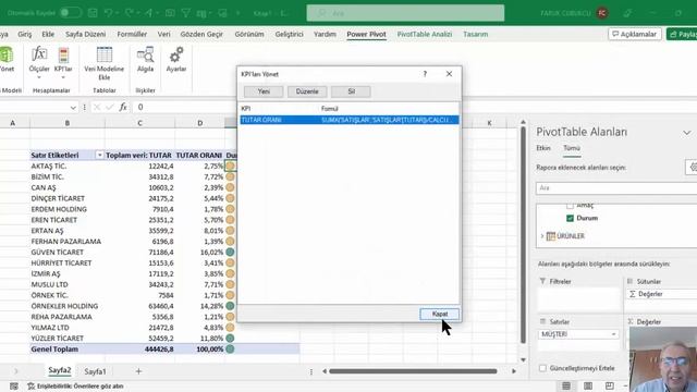 EXCEL POWER QUERY - DAX, SUM, SUMX fonksiyonları