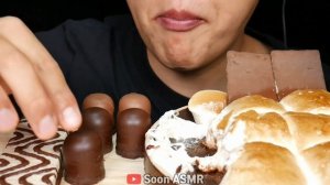ASMR MAGNUM ICE CREAM, S'MORES DIP CHOCOLATE MARSHMALLOWS MUKBANG 매그넘 아이스크림, 초콜릿 마쉬 멜로우 스모어딥 먹방.
