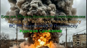 Украинский фронт-Бои на Южно-Донецком направлении. ВС РФ НАСТУПАЮТ на Покровск. Курское Сражение.