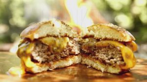 Лучший в МИРЕ ЧИЗБУРГЕР на ОГНЕ! | ASMR | Природа