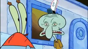 Сквидвард кричит на Крабса шаблон для мемов