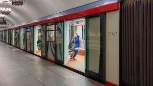 Поездка по Кольцевой линии на составе 81-775 "Москва 2020" (10.06.2023) №77147