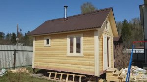 Построили на заказ баню из профилированного бруса - камерной сушки под ключ в Санкт-Петербурге