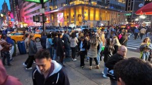 Чудесная Вечерне/Ночная Новогодняя прогулка, по центру МАНХЭТТЕНА!