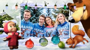 "С Новым Годом! Маша и Медведь". Фотозаменяемый проект для Proshow Producer