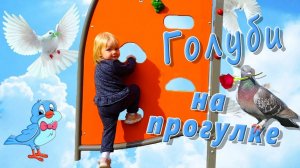 Видео для детей, кормим голубей и гуляем!