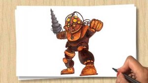 Рисуем Большого папочку Биошок _ How to draw Big Daddy BIOSHOCK