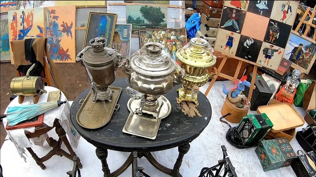 БАРАХОЛКА на Удельной. Купил револьвер из Испании, Волгу СССР, Ниву 1/43. Поход на барахолку Питера