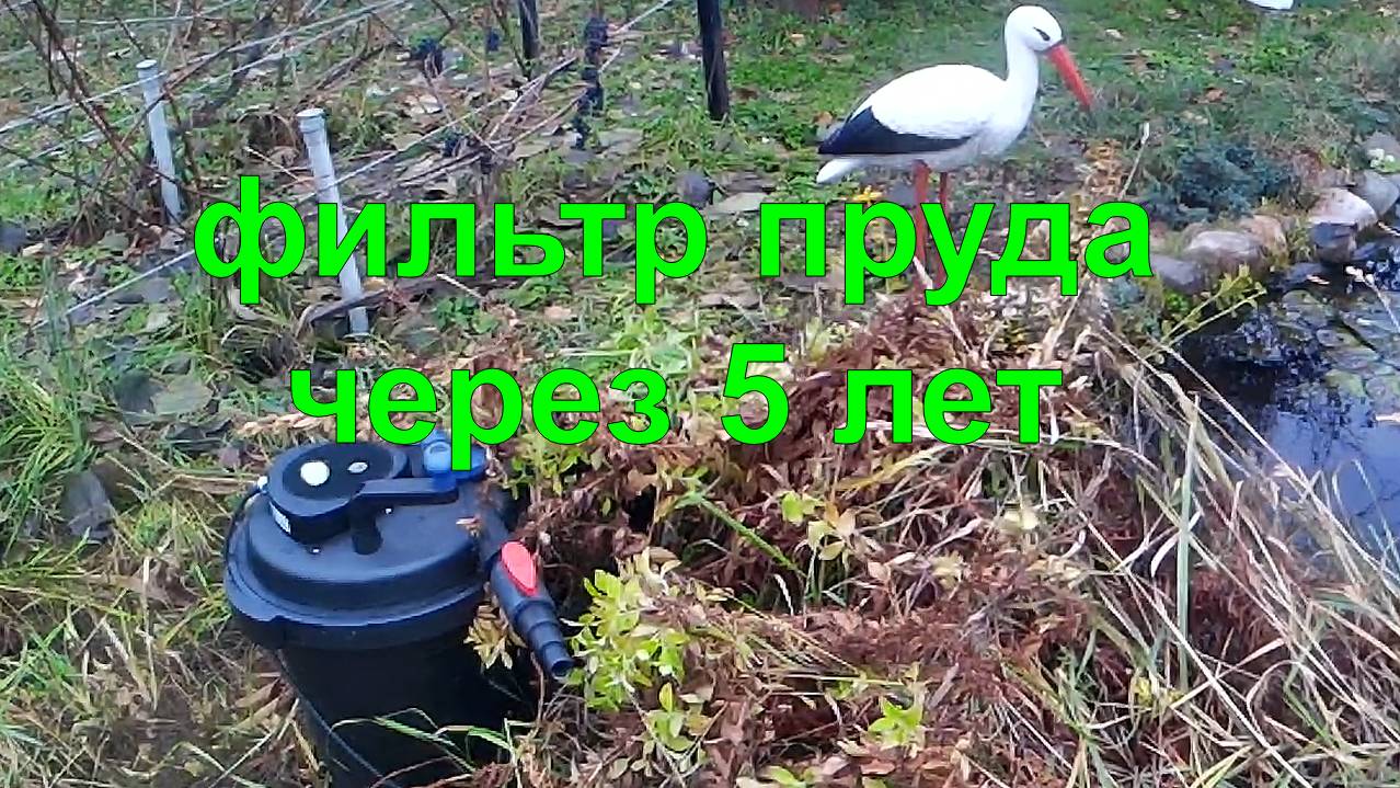 фильтр для пруда через 5 лет и как его легко промывать.