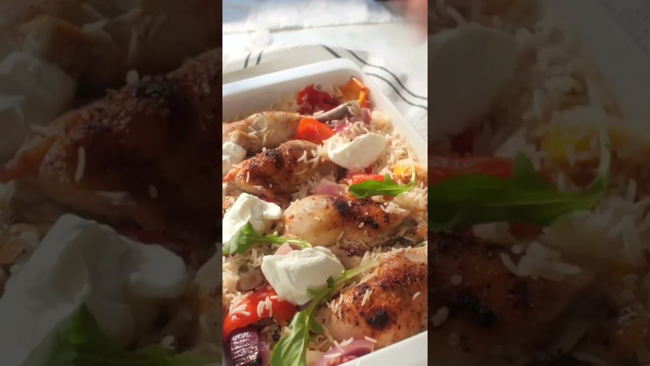 Курица с рисом и овощами Быстро и вкусно! #рисскурицей #курицасрисом #курица #риссовощами