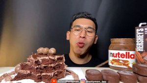 ASMR MUKBANG / ASMR CHOCOLATE CAKE ICE CREAM MALTESERS NUTELLA TICO DESSERT MUKBANG / Zhac Choi ASM