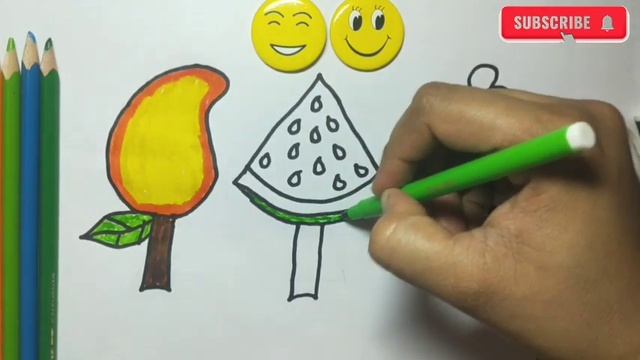 How to draw Ice Cream Drawing Coloring and Painting Very easy For kids and toddlers Ice easy🍧🍋#howt