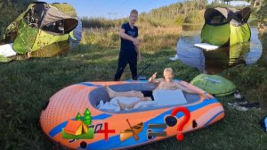Соединили лодку с палаткой!)🤫🤫🤫🤫🛶🏕