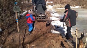 Минитрактор  в работе!