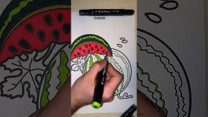 Как раскрасить арбуз/ Раскраски для детей