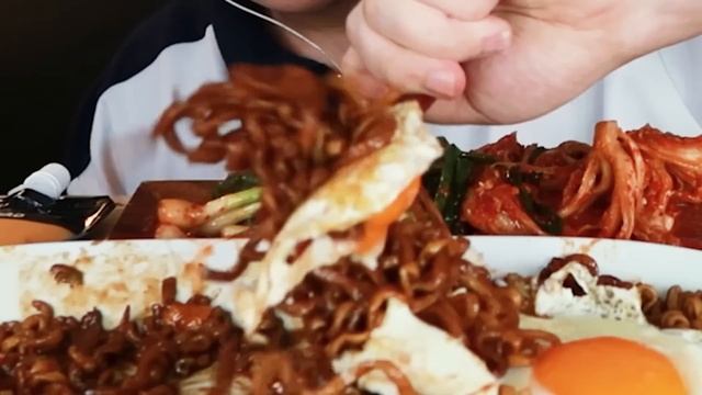 SUB)짜파게티에 자메이카 통다리구이 먹방🍗 파김치 겉절이까지 꿀조합 Jjapaghetti Jamaican Chicken Mukbang Asmr X 짜장라면 치킨 리얼사운드