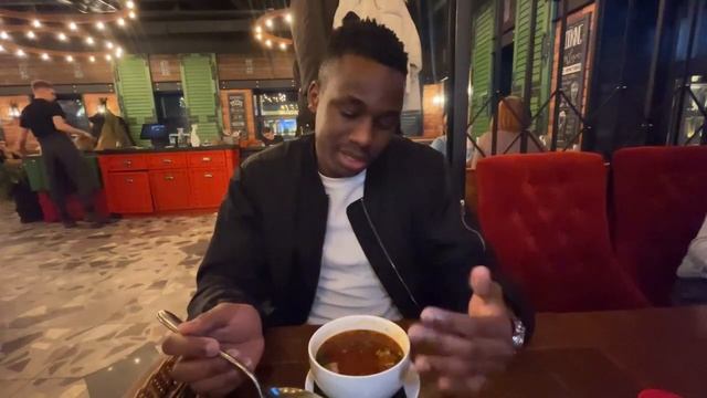 Trying Russian Food ( борщ ) . #russianfood #studentslife #studyinrussia #restaurant