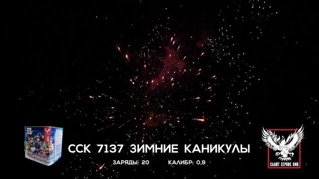 ССК 7137 Батарея салютов ЗИМНИЕ КАНИКУЛЫ (0,9*20)
