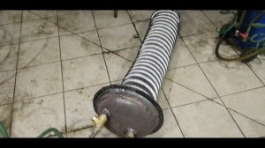 КАК СДЕЛАТЬ. САМОДЕЛЬНЫЙ БОЙЛЕР КОСВЕННОГО НАГРЕВА ИЗ ГАЗОВОГО БОЛОНА И НЕРЖАВЕЮЩЕЙ ГОФРОТРУБЫ