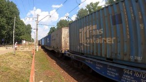 "Самый последний лупоглазый!" Электровоз ВЛ10-1535 с грузовым поездом. пл. Ашукинская.