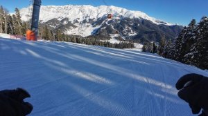 АРХЫЗ.зеленая трасса орбита и синяя. северный склон. Горные лыжи. Новичок в  52 года.