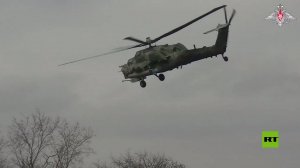 مروحية "Mi-28" روسية تدمر تجمعات لقوات كييف