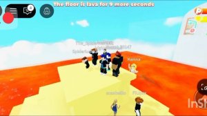 Играем в ,,ПОЛ ЭТО ЛАВА “ В ROBLOX!!!