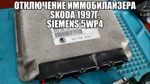 Отключение иммобилайзера Siemens 5WP4 Skoda Immo Off