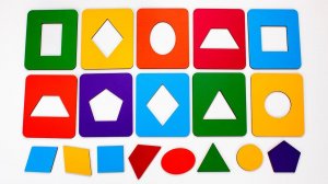 Учим названия Геометрических Фигур и Цвета на Английском Языке.