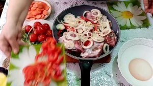 МЯСО БАРАНИНЫ ТУШЕНОЕ С ПОМИДОРАМИ ЧИЛИ