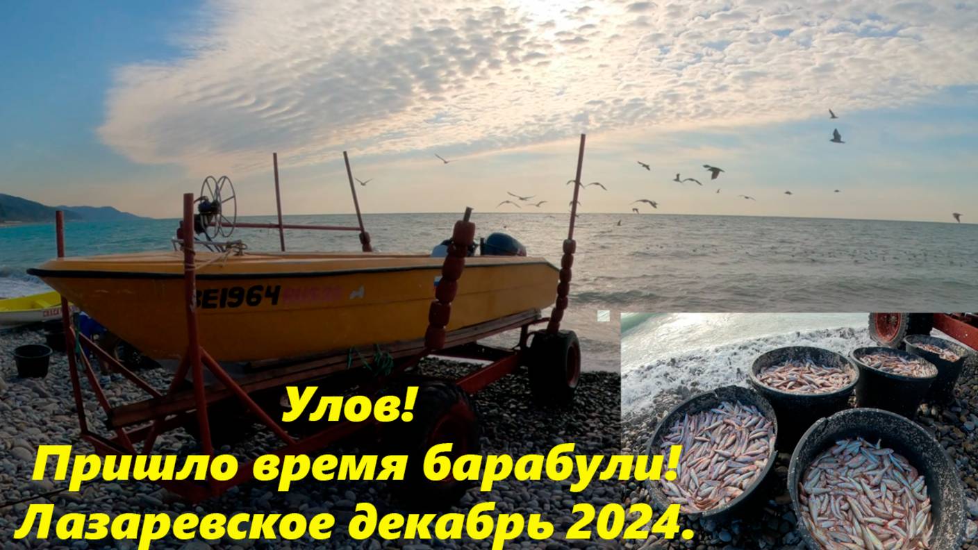 Улов!  Барабуля пошла!! Лазаревское , декабрь 2024. 🌴ЛАЗАРЕВСКОЕ СЕГОДНЯ🌴СОЧИ.
