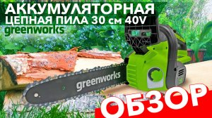 Обзор на цепную пилу аккумуляторную Greenworks 30 см 40V G40CS30II 2007807