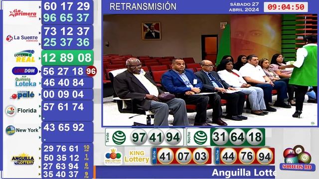 Lotería Nacional LEIDSA Y Anguilla Lottery En Vivo 📺│Sábado 27 De Abril De 2024- 8:55 PM