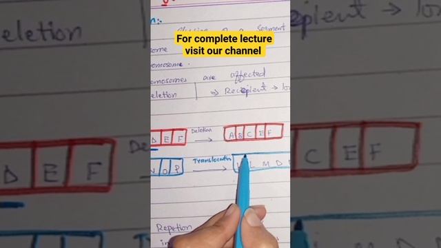 translocation | chromosomal mutation #genetics #molecular_biology #microbiology #neet#biologyscienc