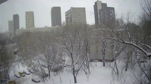 Дмитрий TV. Видео с камеры под названием «Снег идёт». В клипе звучит расслабляющая музыка.