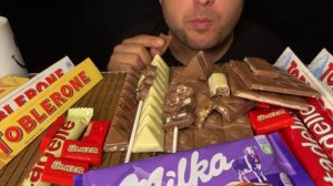 ASMR MILKA & TOBLERONE CHOCOLATE DESSERT MUKBANG | CHOCOLATE CANDY BARS PARTY #notalking