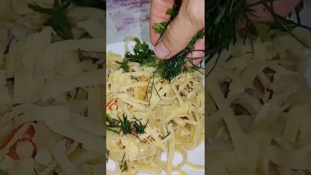 Паста карбонара #ужин полный рецепт уже на канале смотреть онлайн