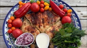 Сочный Цыпленок Табака по-грузински на мангале, вкусный рецепт из доступных продуктов