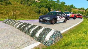Cars VS Massive Speed Bumps #3 - BeamNG Drive