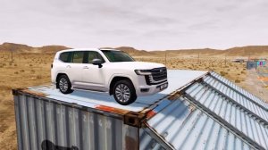 Грузовик с бортовой платформой  - Выбоина против автомобиля- BeamNG.Drive