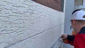 Как дёшево отделать фасад своими руками.Расшивка под плитку на короеде в первый раз Кременчуг Альба