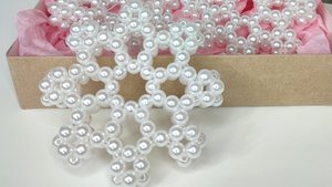 Снежинка из бусин❄❄❄