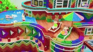 Магнитные шарики - ASMR Видео - Постройте Особняк Будущего с креативным Дизайном и Бассейном