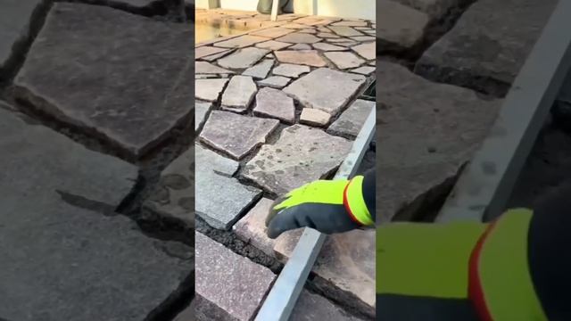 Мощение дорожек природным камнем➡️ #мощениекамнем #мощениедорожек #stonegrad