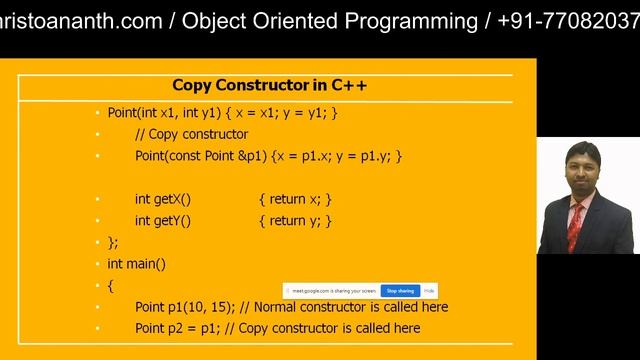 Christo Ananth - Constructors, Destructors in C++, Copy Constructor - Object Oriented Programming
