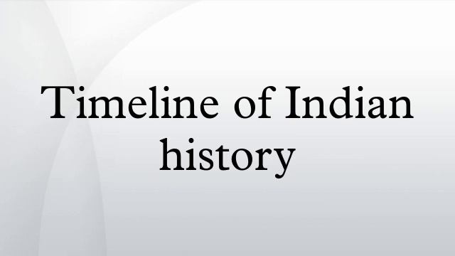 Timeline of Indian history
