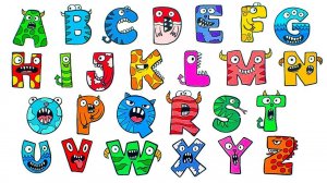 Английские Буквы Монстры! Наклейки для Детей!