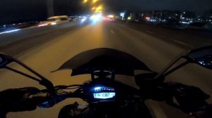 Мотоцикл Kawasaki Z1000 прохват по объездной