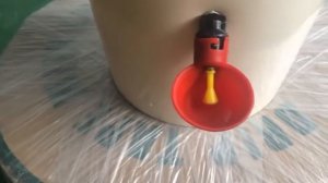 Автоматическая поилка для птиц, установка